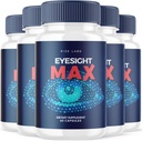 rize labs Eyesight Max Vision Supplement, All-Natural Capsules voor de snelle verbetering van de gezondheid en beter vermogen om te focussen, ondersteuning gezonde oogfuncties - Pack van 5(300 capsules)