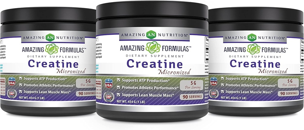 Verbazingwekkende Formules Gemicroniseerde Creatine Monohydraat Supplement 