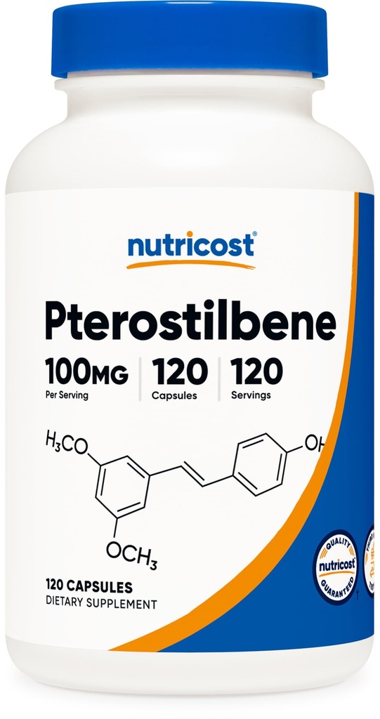 Nutricost Pterostilbene 100mg, 120 Capsules - Non-GMO, Glutenvrij