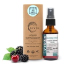 Citrate de calcium liquide 1000mg et vitamine brute C 150mg Arrosage liquide pour absorption optimale, cerise sauvage et aromatisant noir, supplément de calcium, sans OGM, sans gluten, sans sucre 2oz (60ml)