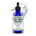 Argent colloïdal FWS, gouttes d'argent liquide, argent pur à 99,99 %, bouteille en verre de 4 oz, 60 portions (2 mois d'approvisionnement), 50 ppm, concentré pour des portions faciles et pratiques