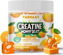 Creatine Monohydraat Kauwen Complex 6400 mg voor mannen en vrouwen - Geavanceerde Formule W/L-Taurine + Vitamine B12, Suikervrije Kauwbare Supplement,60 Oranje Softchews