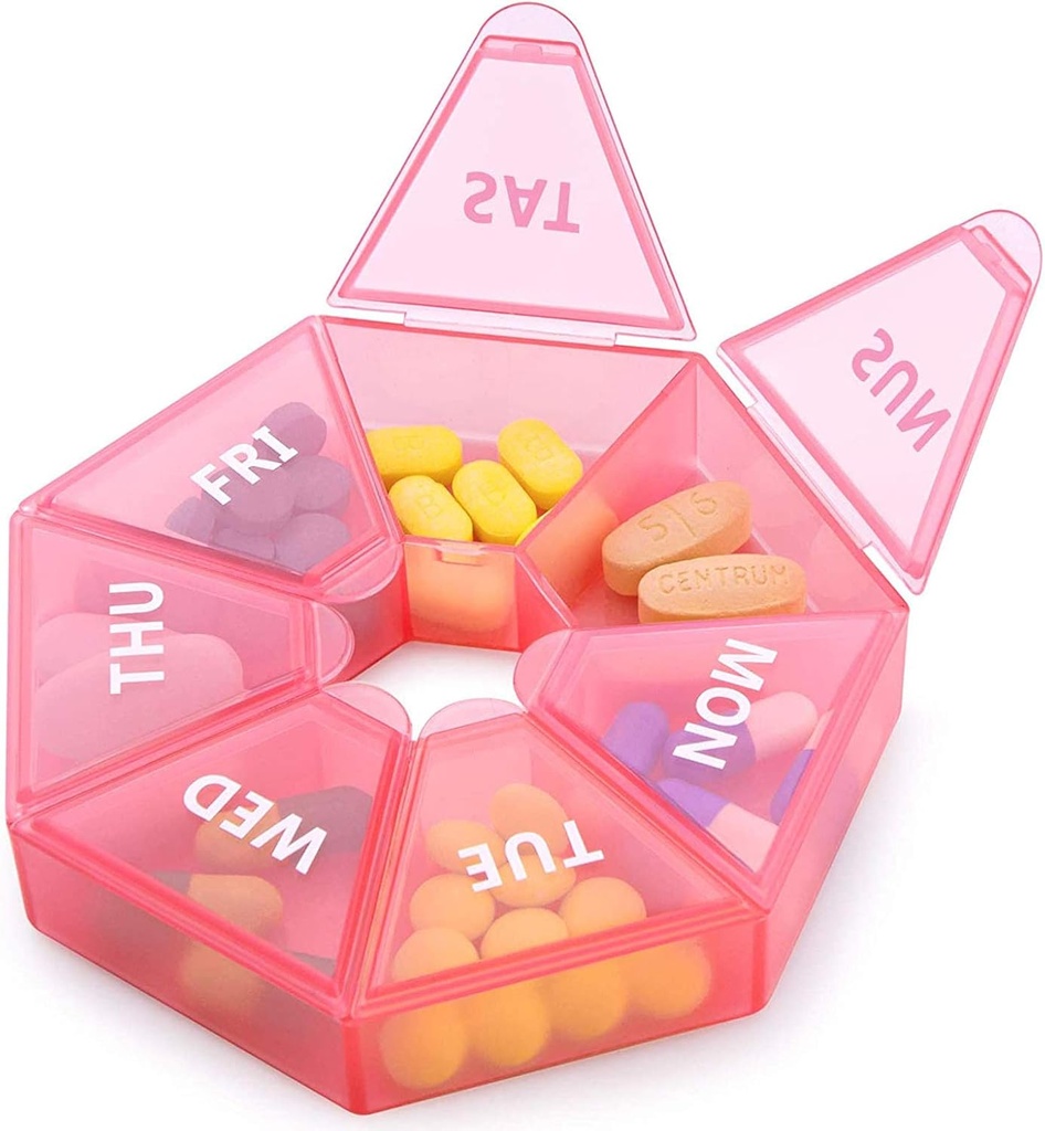Wekelijkse Pillen Organisator Grote 7 dagen pil Box Organisator Dagelijkse Geneeskunde Case voor Vitamine Fish Oil Pillen Supplementen Artritis Vriendelijk