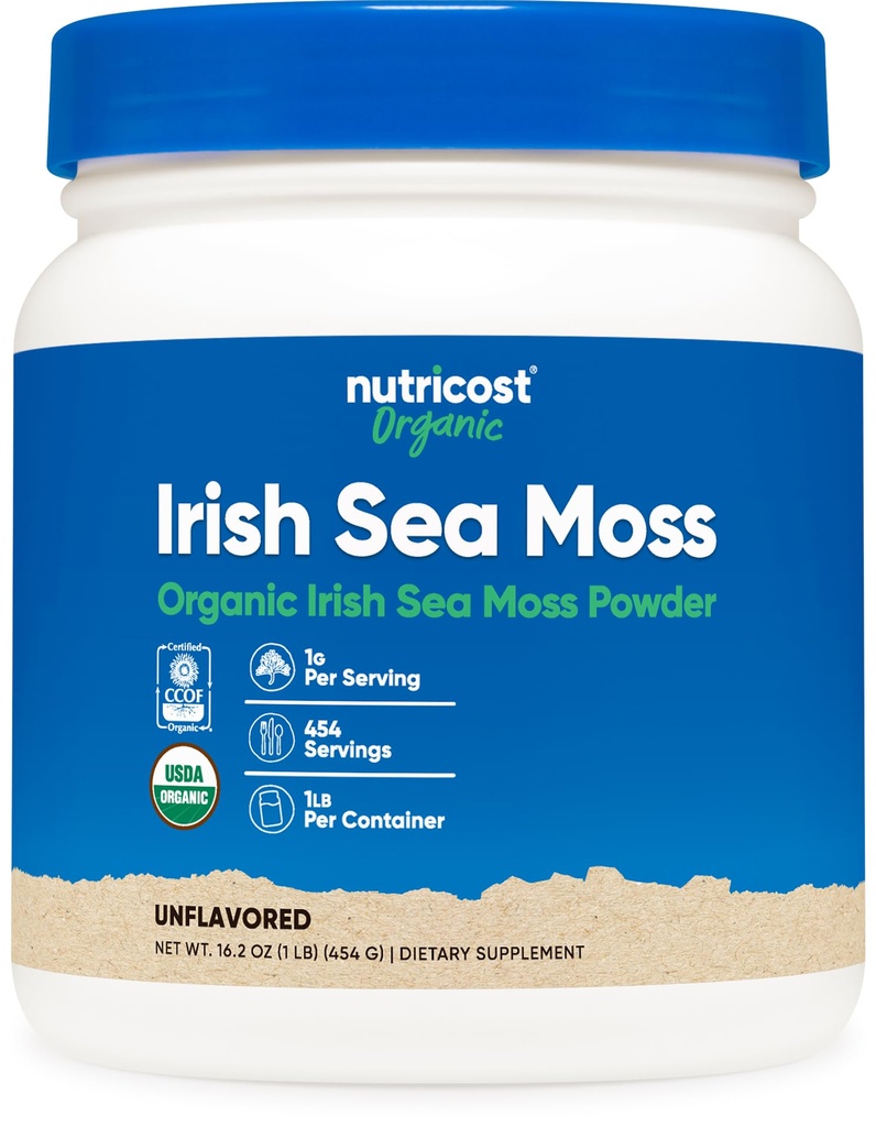 Nutricost biologisch Iers Mospoeder (1 LB) - Glutenvrij, niet-GMO, vegetarisch vriendelijk