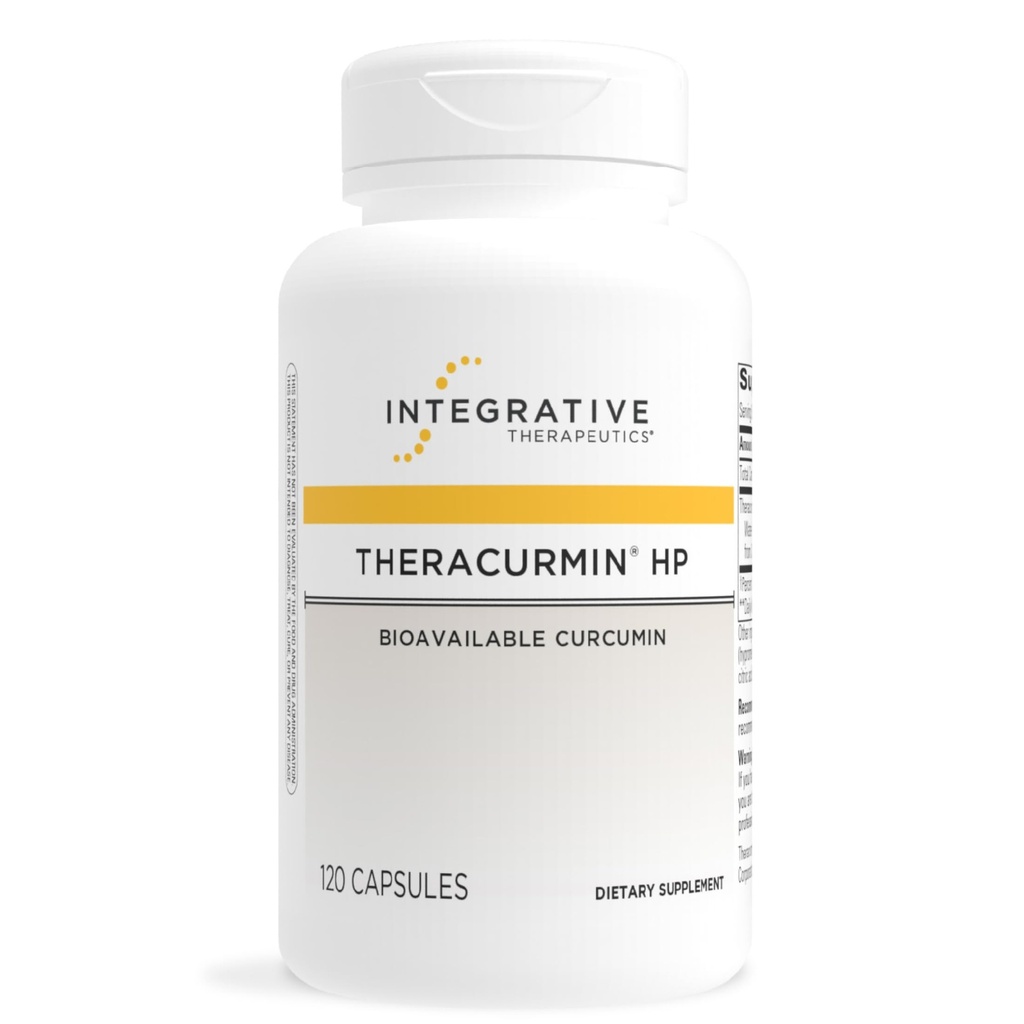 Integrative Therapeutics Theracurmin HP - Turmeric Supplement for Heart & Joint Health Support* - Muscle Recovery Support* - Non-Soy, Dairy-Free & Gluten-Free - 120 Capsules (60 porties)