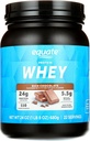 Equipes Poudre de protéines de lactosérum, Chocolat riche, 24g Protéines par portion, 5,5g BCAAs, Mélange isolat de lactosérum, 22 portions, Lisse et délicate, Supplément de récupération musculaire unisexe, 1,5 lb