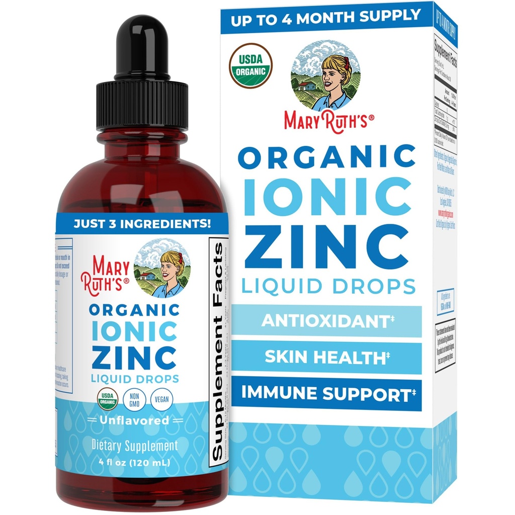 MaryRuth's Organic Liquid Zink Supplement voor kinderen en volwassenen 