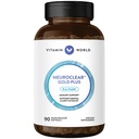 Vitamine World NeuroClear Gold Plus 90 Softgels, Phosphatidylsérine, DHA, Ginkgo Biloba, soutient le cerveau et la concentration mentale, la libération rapide, sans gluten
