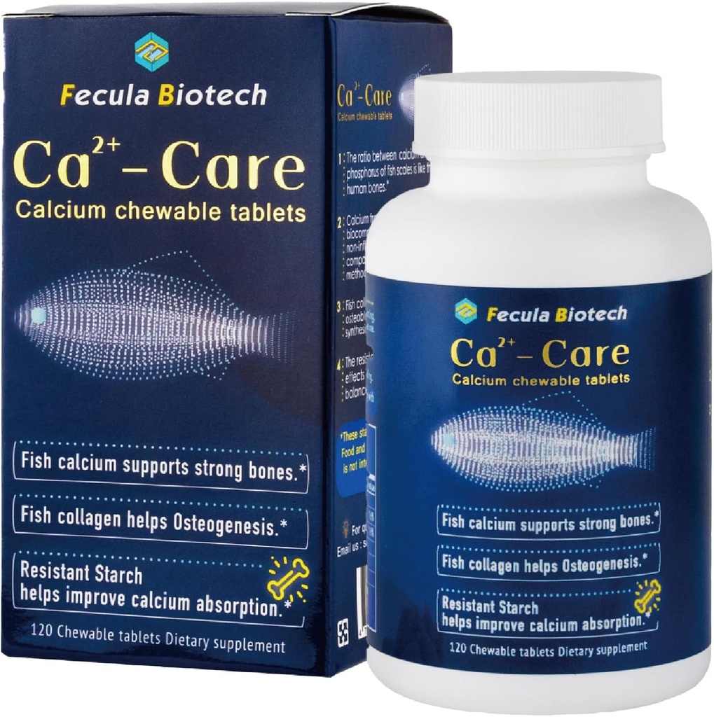 Natural Fish Scale Calcium Supplement voor alle leeftijden 