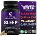 Natuurlijke slaaphulp voor volwassenen │Best Sleep of Your Life │Valerian Root │GABA │5-HTP │Melatonine │120 Non-Habit Forming Capsules │Lab Getest