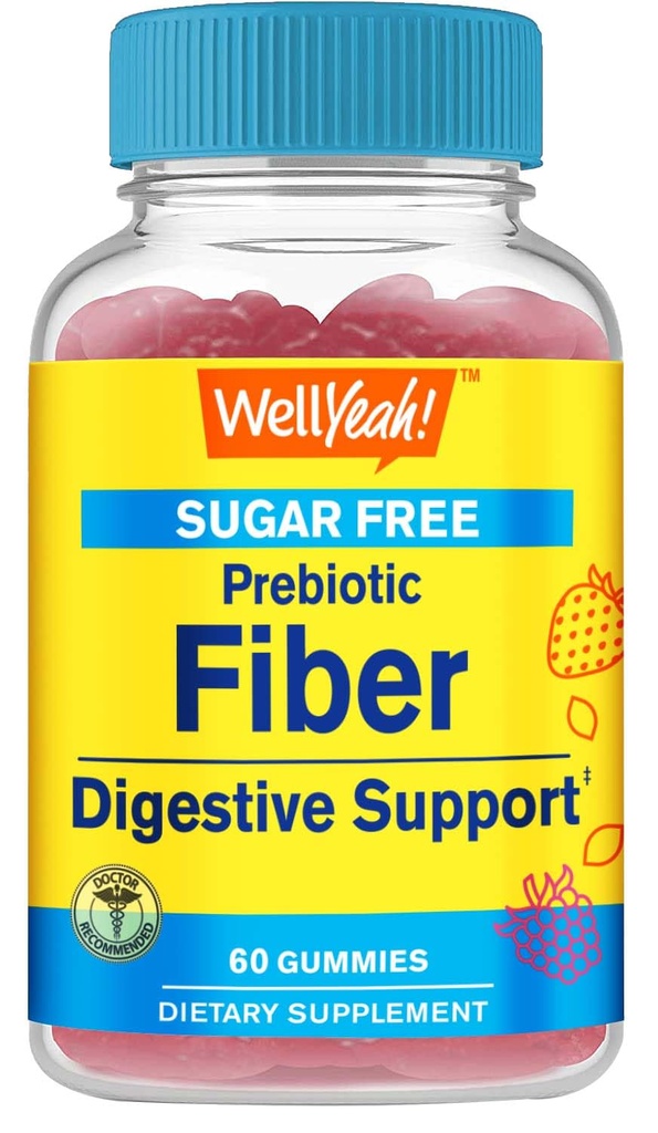 WellYeah Sugar Free Fiber Gummies voor volwassenen (4g)