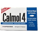 Calcol 4 Suppositoires hémorroïdales avec des ingrédients naturels apaisants, 24 Compte