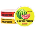 LyvWel 72mg Pouches d'énergie caféine – pastèque, ours roux, broyeur d'ananas – énergie propre juteuse avec Guarana – 3-pack (48 Pouches totales)