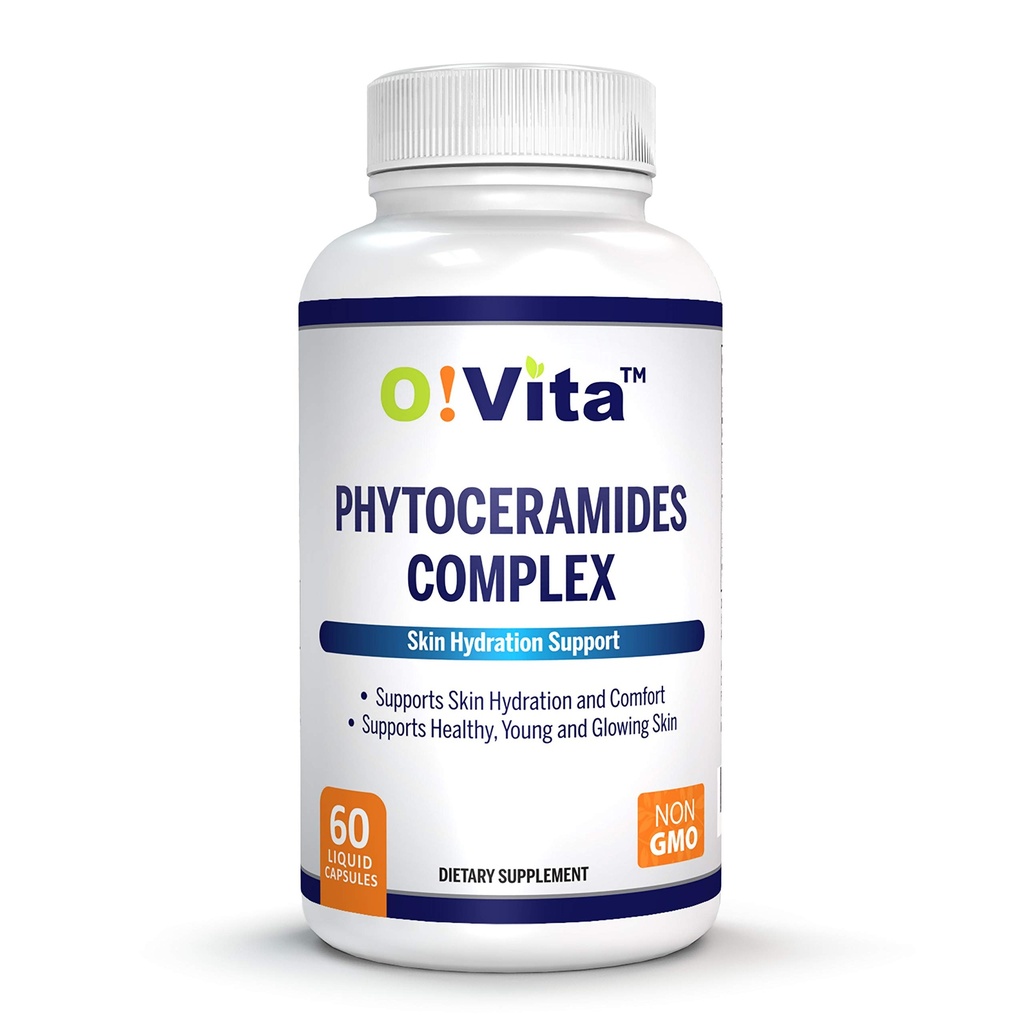 Fytoceramiden Complex, Huid Reparatie en Verjonging, Anti-Aging Ondersteuning, Plant afgeleide Ceramiden, met Vitaminen C, B-6, en B-12, 2-maand Supply (60 Niet-GMO Liquid Capsules)