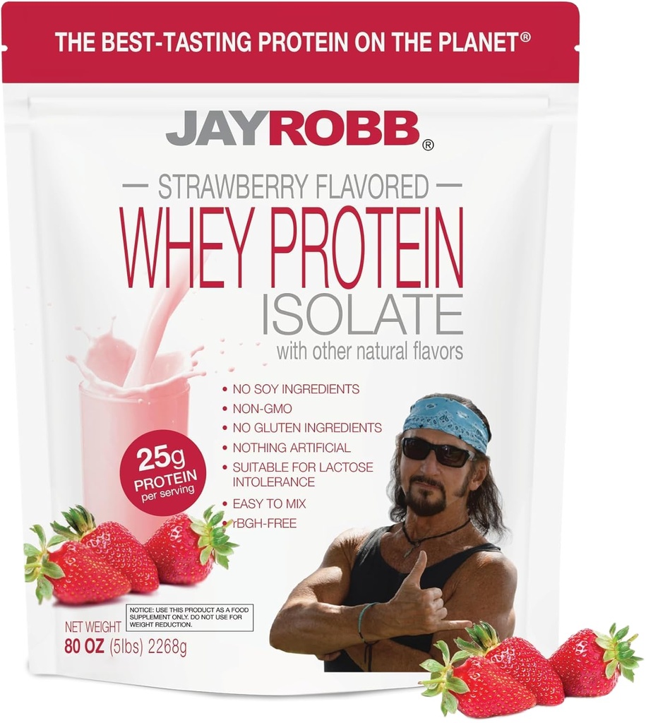 JAYROBB Whey Protéine (5 livres, fraise)