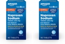 Basic Care Back and Muscle Pain, Naproxen Sodium Tablets 220 mg, Pain Reliever and Fever Reducer, for Backache, Muscular Aches, Minor Artritis Pain, Heather and More, 90 Count (Pack of 2)