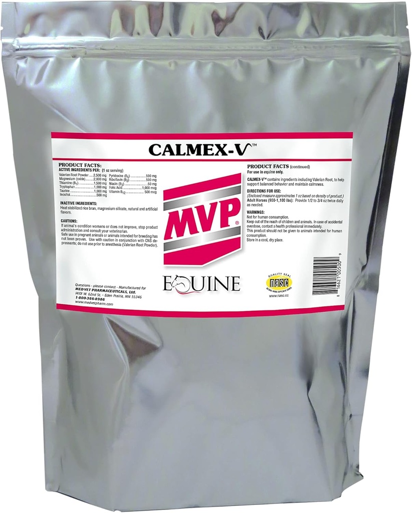 Calmex-V (10lb) Kalmerende ondersteuning voor paarden.