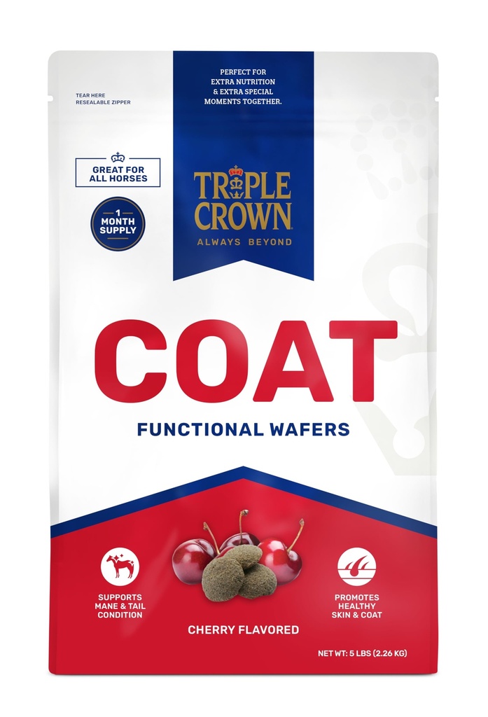 Triple Crown Coat Wafers, Horse Wafers fonctionnels, Horse Coat Supplément, Horse Skin Supplément Wafer, 5 lbs