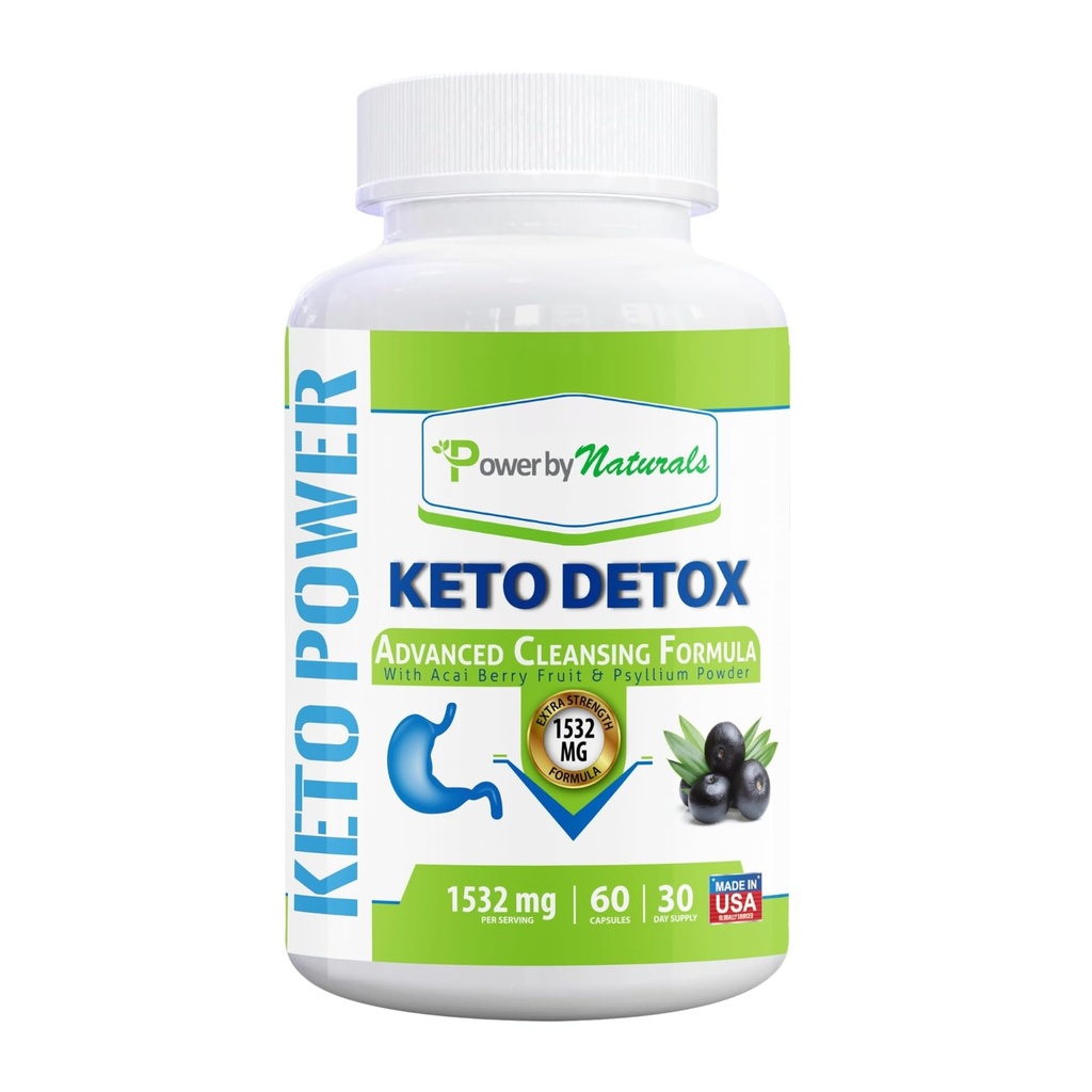 Power By Naturals Detox & Support – Mélange à base de plantes pour équilibre énergétique et digestif – 60 capsules