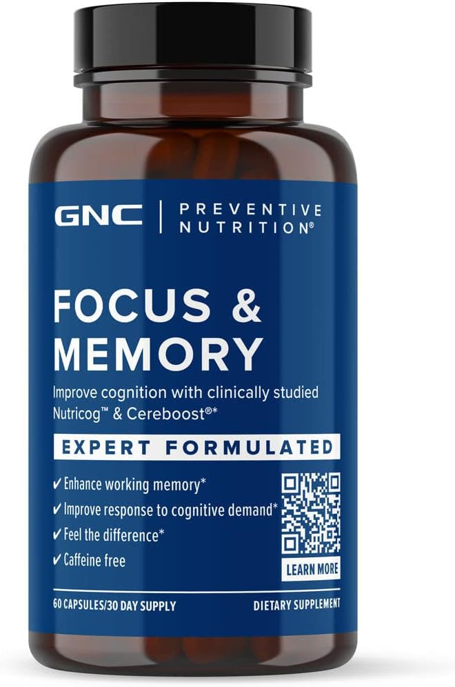 GNC Preventieve Voeding Focus en Geheugen - 60 Capsules