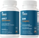 Dr. Tobias Adult Multivitamine & DIM Complex, ondersteunt Energie, Immuun en Hormonenbalans voor mannen & vrouwen met 42 Fruit & Groenten, BioPerine, Broccoli Extract & Calcium, Non-GMO