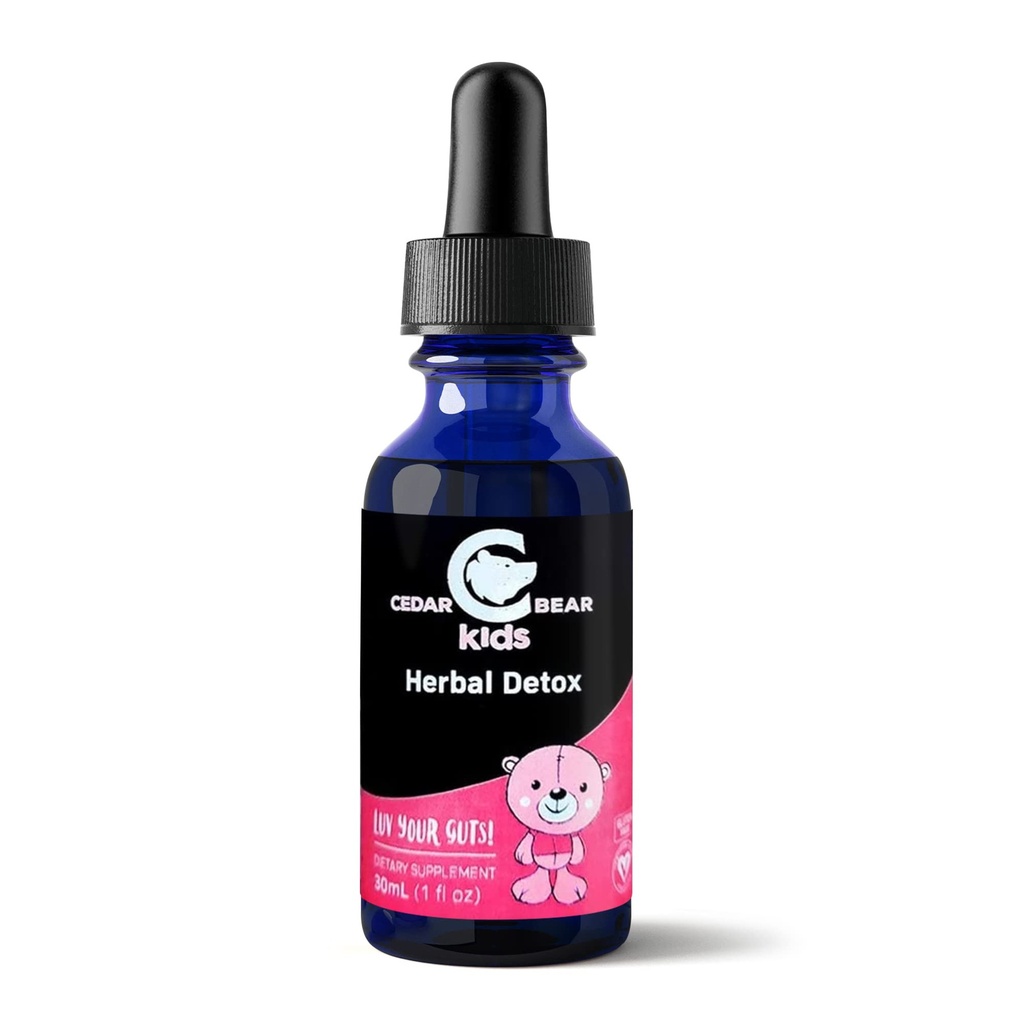 Cedar Bear Herbal Detox voor kinderen is een vloeibare kruidensupplement dat helpt het immuunsysteem & beschermt organen Vaak beïnvloed 1 fl oz / 30 ml