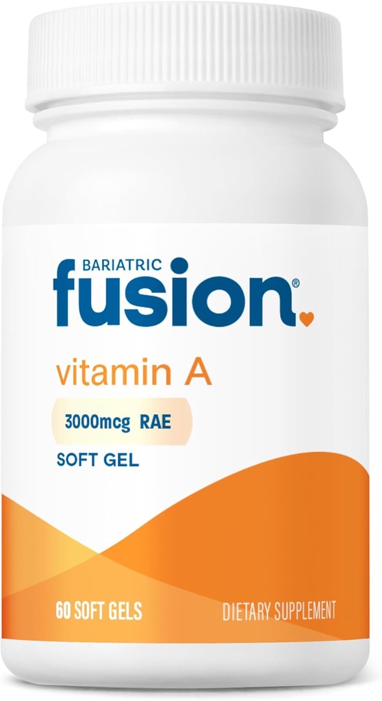 Bariatric Fusion Vitamine A, 3000 mcg Retinyl Palmitate, Post Bariatric Surgery Supplement, 60 Tel.