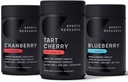 Sportonderzoek Tart Cherry Concentrate (van Montmorency Tart Kersen), Cranberry Fruit Complex (met Pacran & Vitamines C & E) en Whole Fruit Blueberry Concentrate (van biologische bosbessen)