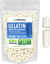 XPRS Nutra Size 0 Empty Capsules - 100 Count Empty Gelatin Capsules - DIY Capsule Filling - Pure Bovine Pill Gel Caps for Do-It-Yourself Supplements (White)