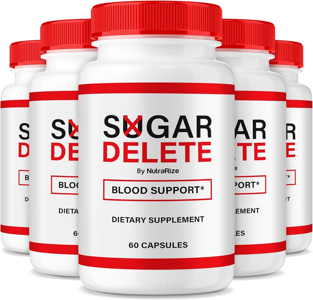 NutraRize (5 Pack) Capsules de suppression de sucre, Formule de soutien officiel pour la santé globale, pilules de suppression de sucre pour maintenir des niveaux stables en santé, Premium SugarSleet Pastilles examen (300 Capsules)