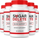 NutraRize (5 Pack) Sugar Delete Capsules, Officiële Ondersteuning Formule voor de algehele gezondheid, Suiker Verwijder pillen om gezond stabiele niveaus te behouden, Premium SugarDelete Pastillas Review (300 Capsules)
