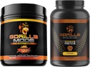 Gorilla Mind Pre Workout (Orange Rush) + Premium Wei Proteïne (Chocolate) - Uitgebreide Stack voor brandstof Maximum resultaten