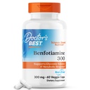 Best Benfotiamine 300 van de arts met BenfoPure, helpt bij het behoud van gezond glucosemetabolisme, non-GMO, veganistisch, glutenvrij, sojavrij, 300 mg, 60 veggiecaps