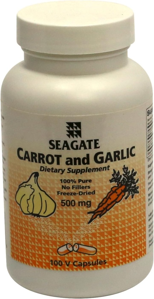 Seagate Producten Wortel en Knoflook 500mg 100 Capsules