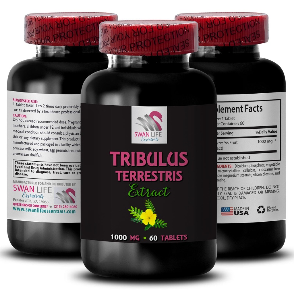 Stamina Power - TRIBULUS TERRESTRIS EXTRAITS - Énergie pour l'activité, formule de soutien énergétique, support énergétique actif, boost énergétique basé sur les plantes, puissance d'activité, boost d'entraînement actif 1 bouteille 60 comprimés
