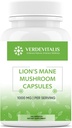 Capsules Lion's Mane - Supplément quotidien de champignons pour la mémoire, la concentration et la clarté - Brain Booster - Capsules de champignons pour le soutien de la santé du cerveau - Fabriqué aux États-Unis - 100 Capsules