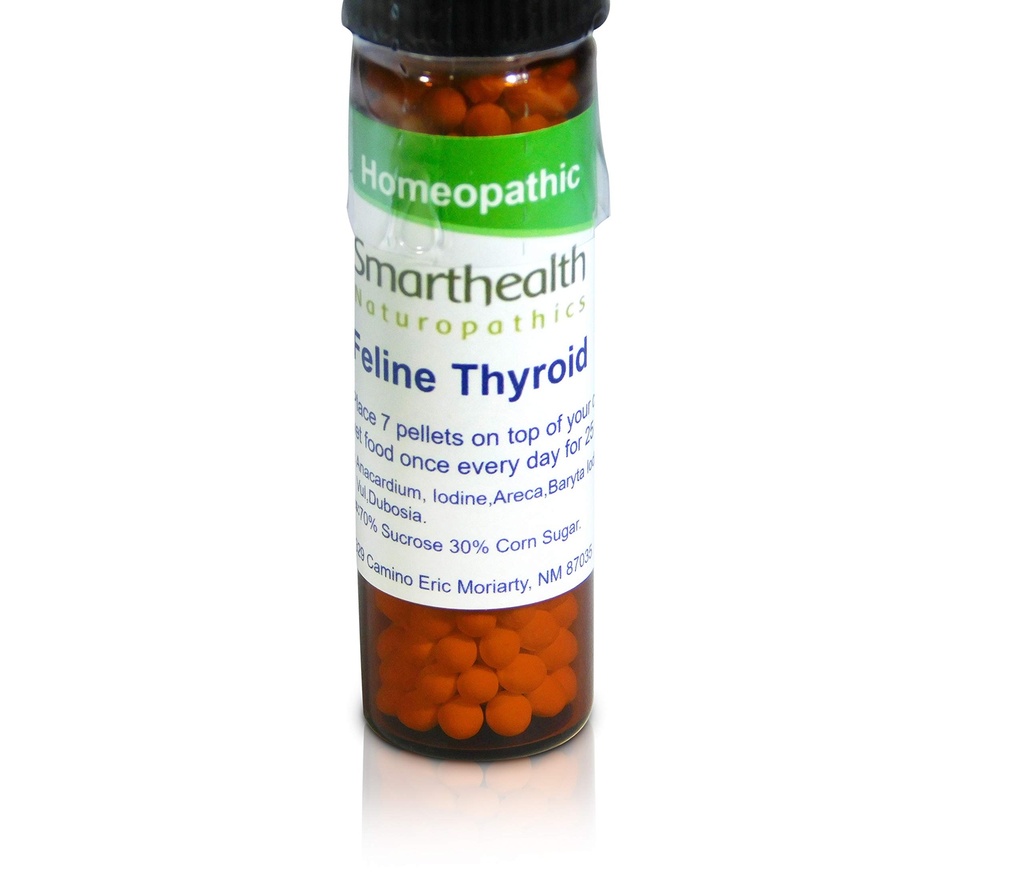 Feline Thyroid. Schildklierproblemen. Homeopathische natuurlijke formule.