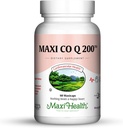 Maxi Health CO Q10 200mg - Co-enzym Q10 Supplement - Heart Health - 60 Capsules - Kosher