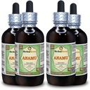 Anamu (Petiveria Alliacea) Glycérite, extrait liquide d'alcool à base d'herbe séchée (Marque: HerbalTerra, Fièrement fabriqué aux États-Unis) 4x4 fl.oz (4x120 ml)