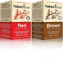 NaturaNectar Natural Bee Propolis Bundle - Red Propolis and Brown Propolis - for Immune Support, Respiratory Health and Health Metabolisme - 60 Capsules per fles