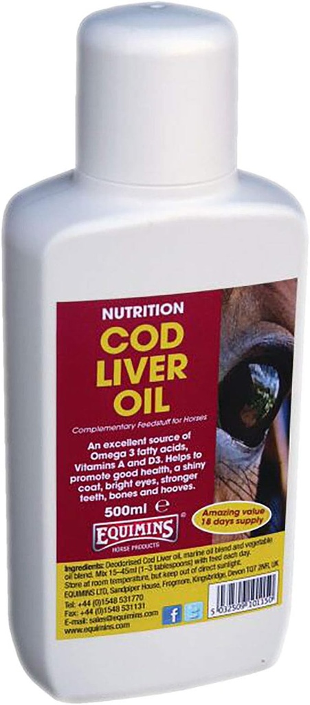 Supplément Cheval Huile de foie de morue 500ml
