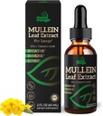 Mullein Leaf Extract voor Longen - Mullein druppels voor ademende gezondheid ondersteuning Long Detox reiniging - Vegan Sugar-Free Gluten Gratis - vloeibare supplement voor mannen Vrouwen 2fl. oz (60ml) (1 Pack)