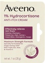Aveeno maximale sterkte 1% Hydrocortison Anti-Itch Cream, Triple Haat, Aloë & Vitamin E voor jeuk Verlichting van eczeem, psoriasis, Insect Bites, Poison Ivy, Oak & Sumac & Detergents, 1 oz