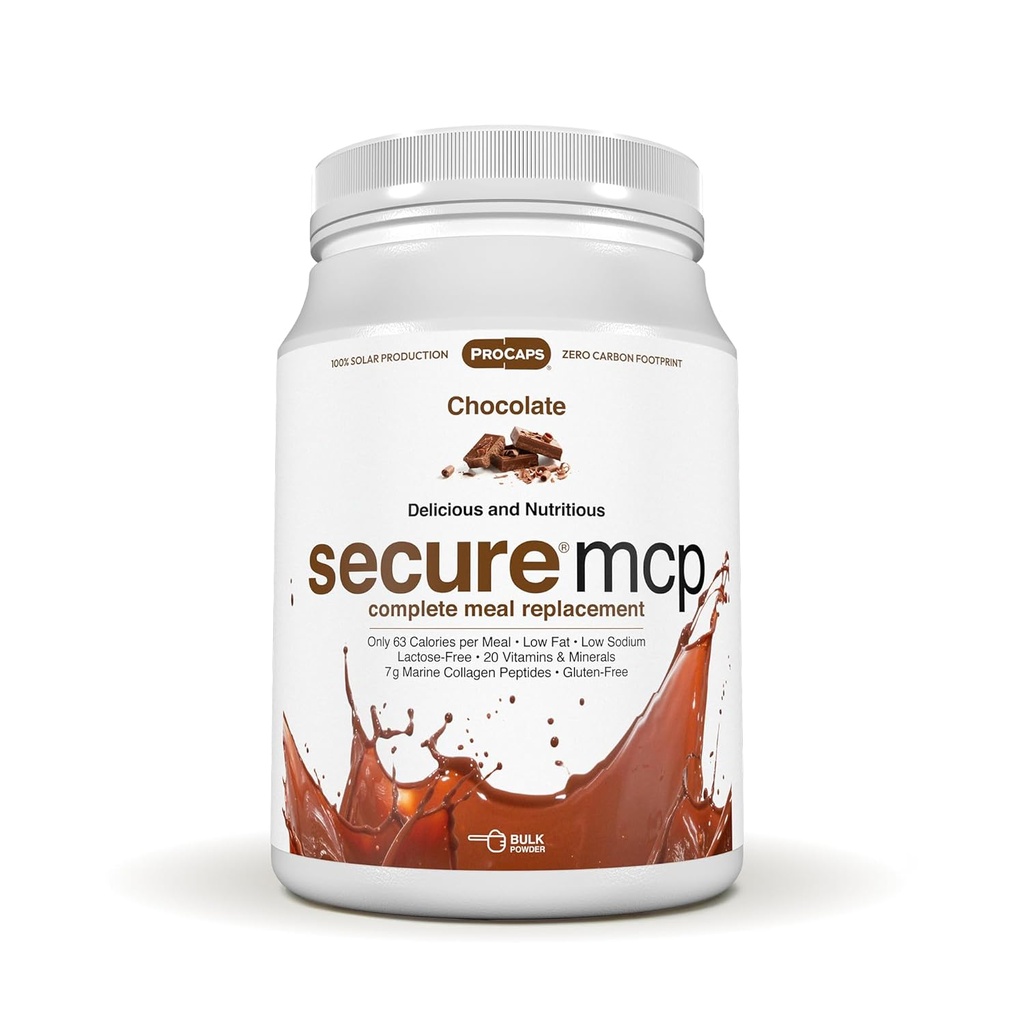 ANDREW LESSMAN Veilige MCP Complete Maaltijd Vervanging - Chocolade 10 Servers - Slechts 63 Calorieën, Low-Fat, 7 Gram Marine Collagen Peptiden, bevordert Radiante Zachte Huid, Comfortabele gewrichten