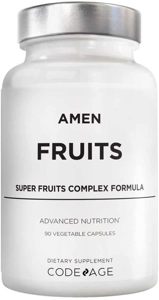 Amen Fruit, Dagelijkse Fruit Vitaminen Supplementen, Meer dan 20 Whole Fruit Extracten - Raw Multivitamine, Bessen, Antioxidant Polyfenolen Superfood & Flavonoids - Non-GMO - 90 Capsules