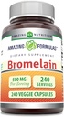 Verbazingwekkende Formules Bromelain 500mg 2400 GDU, Veggie Capsules 