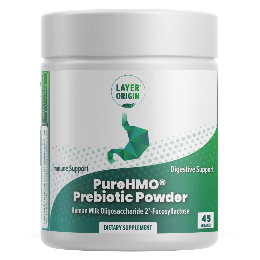 Origine de la couche : PureHMO Lait humain Oligosaccharide (HMO 2'-FL) Poudre de fibre prébiotique - Nourrir 200 milliards de probiotiques/Scoop, 45 portions