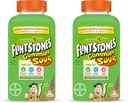 Flintstones Sour Gummies Kids Vitamins, Gummy Multivitamin for Kids with Vitamins A, B6, B12, C, D & more, 180ct (Pack of 2)