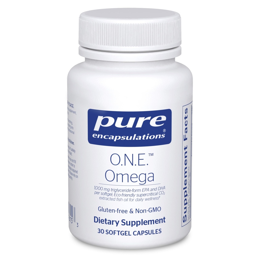 Pure Encapsulations O.N.E. Omega - Fish Oil Supplement voor de gezondheid van het hart, gewrichten, huid, ogen en cognitie* - Visolie Concentraat met EPA en DHA - 30 Softgel Capsules