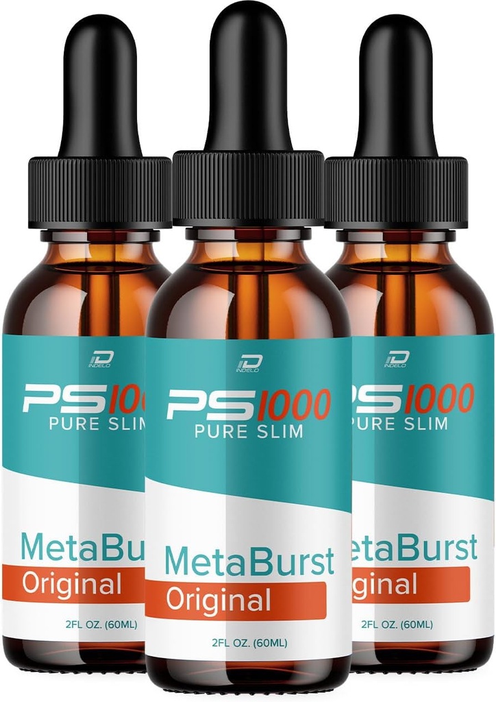 Metaburst PS1000 Pure Drops Liquid Supplement - PS1000 Metaburst Liquid Drops, PS1000 Original Metabolic Support Supplement, PS1000 Pure Metaburst Reviews (3 Pack - 3 mois d'approvisionnement)